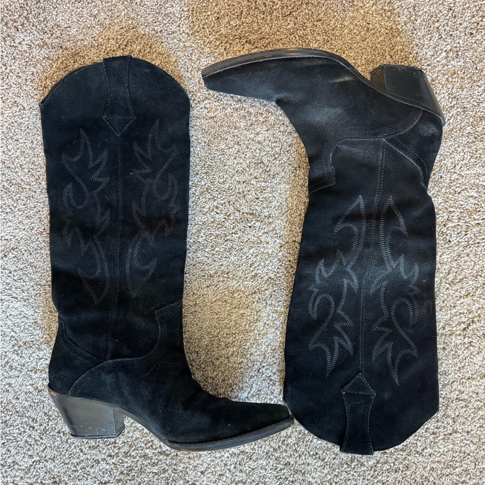 Black Suede Women's Boots